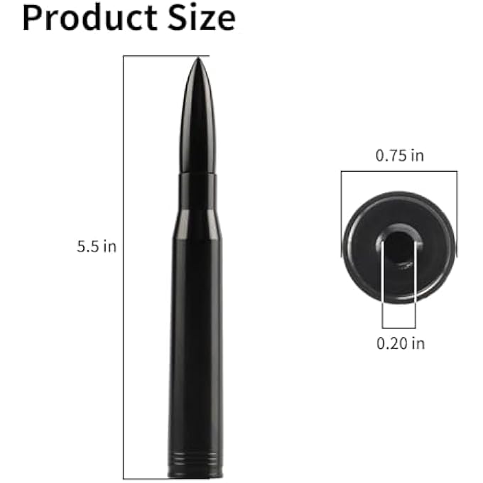 Bukela Universal Car Antenna Replacement Compatible With Ford Dodge Chevrolet Gmc Jeep Toyota Truck Replacement Antenna  Made Of Rugged Billet And Aluminum Black Car Accessories - Image 2