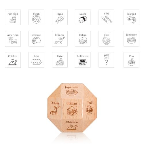 TI-EDC Date Night Dice Boyfriend Gifts Food Dice Easter Basket for Boyfriend Husband Girlfriend Wife Romantic Gifts for Men Women I Love You Gifts Fathers Gifts for Husband - Image 5