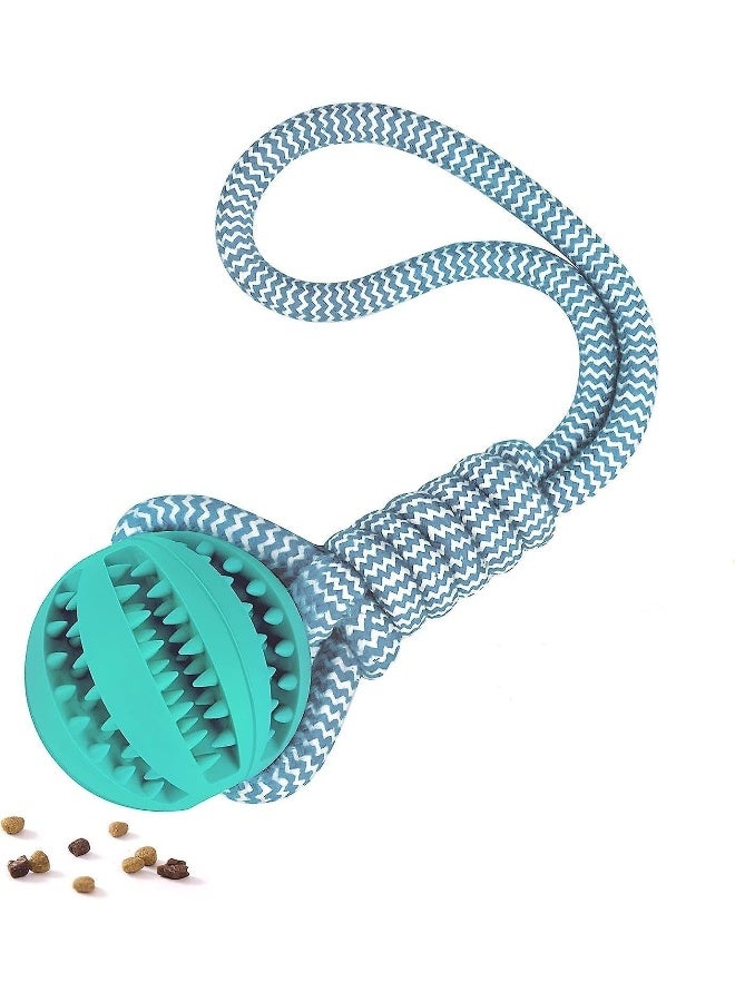 Coodipet Rope Tug & Treat Dog Toy Strong & Tough Blue Interactive & Enrichment toy for Boredom Puppy to Large Dogs Chew Pup Training Teething Dog Toys 2in1