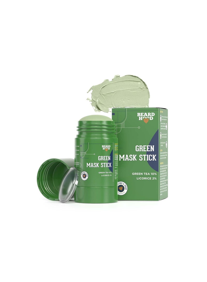 Beardhood Green Tea Cleansing Mask Stick for Face For Blackheads Whiteheads Oil Control - Image 1