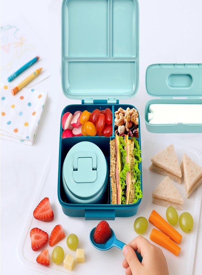 JXXM Bento Lunch Box with 8oz Soup thermo (Blue-Octopus) - Image 5