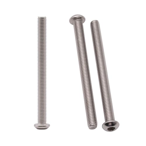 RoyceMart 1/4-20 x 2-1/2" (20 Pack) Hex Socket Button Head Cap Screws Bolts, Allen Socket Drive, 304 Stainless Steel 18-8, Bright Finish, Full Machine UNC Threads - Image 1