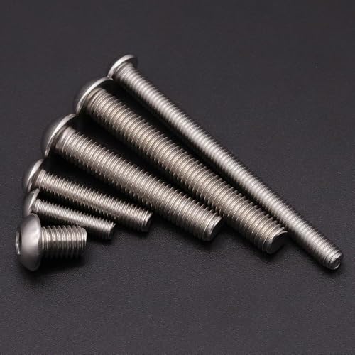 RoyceMart 1/4-20 x 2-1/2" (20 Pack) Hex Socket Button Head Cap Screws Bolts, Allen Socket Drive, 304 Stainless Steel 18-8, Bright Finish, Full Machine UNC Threads - Image 2