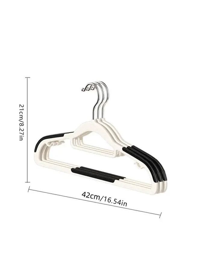 30 Pieces Durable Plastic Hangers with Stainless Steel Clips Monsoon Gray - Image 5