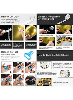 Tatuo Happy Retirement Party Supplies Decorations Balloons With 1 Retirement Backdrop Set For Women And Men Theme Retirement Party Decoration (Gold Black)  - Image 3