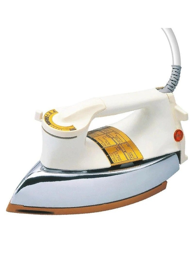 Denx Automatic Dry Iron – 1000W Power with Golden Non-Stick Teflon Soleplate - Image 1