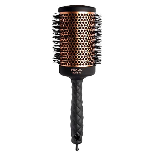 Fromm Heat Duo Copper x Ceramic 2.5" Round Brush for Expert Blowouts and Faster Hair Drying, Roller Hairbrush for Anti-static Styling, Smoothing, Straightening and Shine - Image 1
