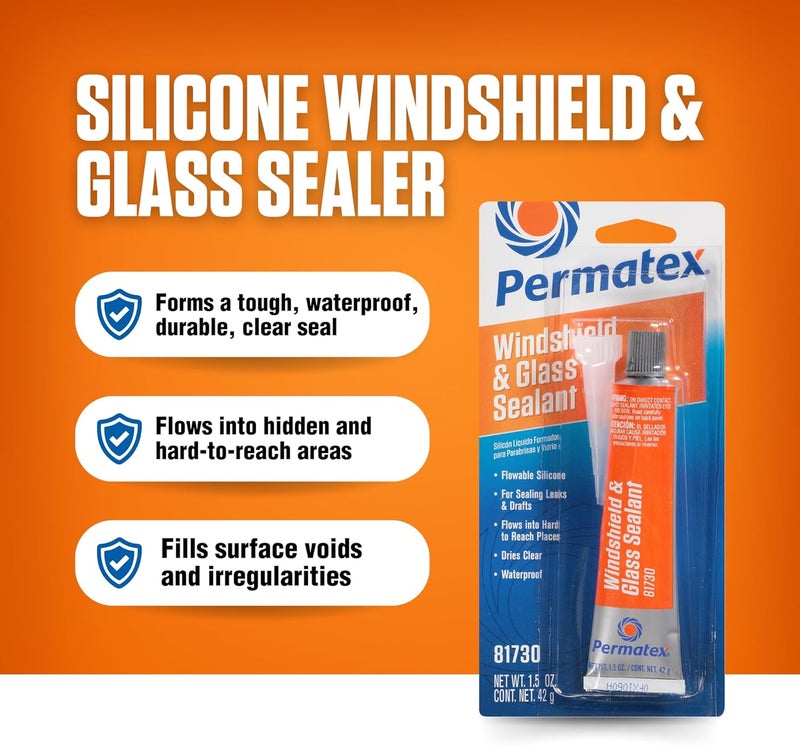 Permatex Flowable Silicone Windshield and Glass Sealer - Image 3