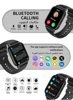 WAPIK Korean Brand P5S Smart Watch,Business Smartwatch,Waterproof Fitness Watch, Bluetooth Calling,Smart watch for Men, Zinc Alloy Vacuum Plating, Heart Rate Monitoring,Smart watch for women Black  - Image 2