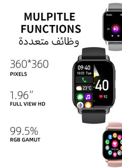 WAPIK Korean Brand P5S Smart Watch,Business Smartwatch,Waterproof Fitness Watch, Bluetooth Calling,Smart watch for Men, Zinc Alloy Vacuum Plating, Heart Rate Monitoring,Smart watch for women Black  - Image 4