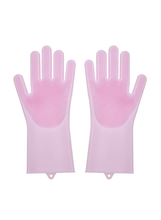 Sharpdo Dishwashing Scrubbing Gloves Pink 33.5 x 15centimeter