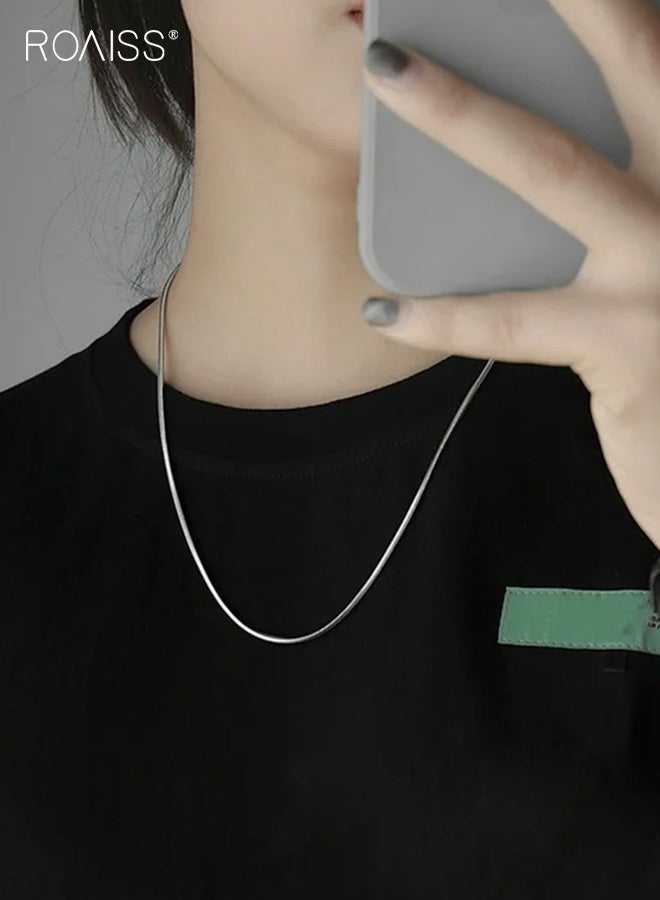 رويس قلادة من 3 قطع على شكل سلسلة ثعبان للرجال (50 سم + 55 سم + 60 سم) بثلاثة أطوال من الفولاذ التيتانيوم مضادة للحساسية للرجال قلادة عصرية غير رسمية متعددة الاستخدامات للاستخدام اليومي غير الرسمي والخارجي متينة وخفيفة الوزن وإكسسوار أنيق - Image 4