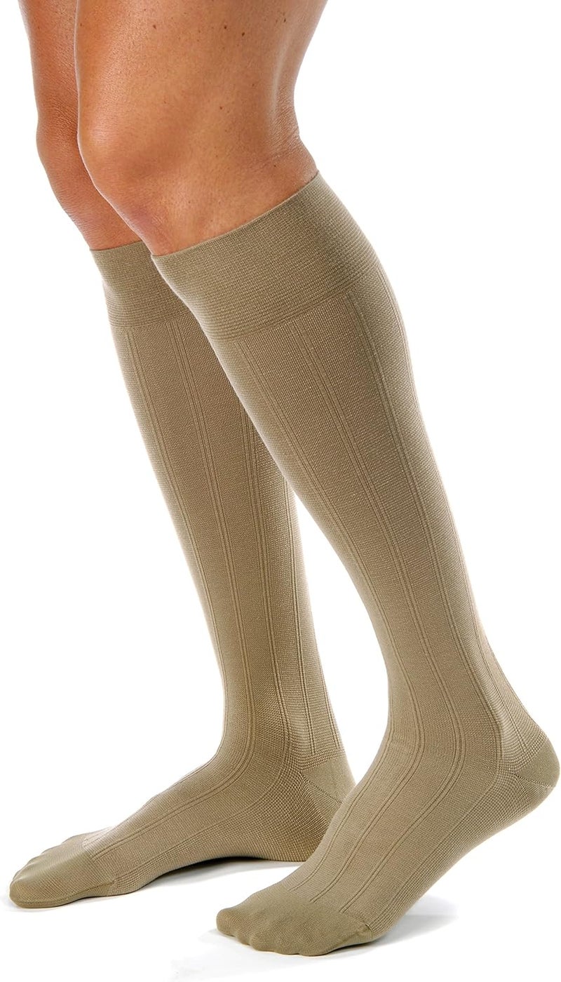 JOBST forMen Casual 20-30 mmHg Knee High Compression Socks, Khaki, X-Large