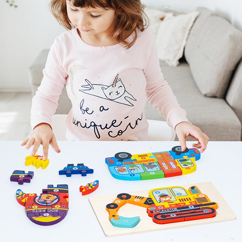 Children'S Animal Digital English Enlightenment Puzzle Baby Logical Thinking Puzzle Development Mental Hand-Held Board - Image 5