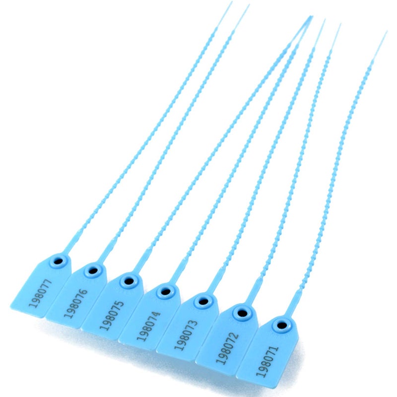 LeadSeals 1000 Numbered Plastic Tamper Seals, Zip Ties for Fire Extinguishers Pull Tite Security Tags Numbered Disposable Self-Locking Signage Tie 250mm Length (1000 PCS, Light Blue) - Image 2