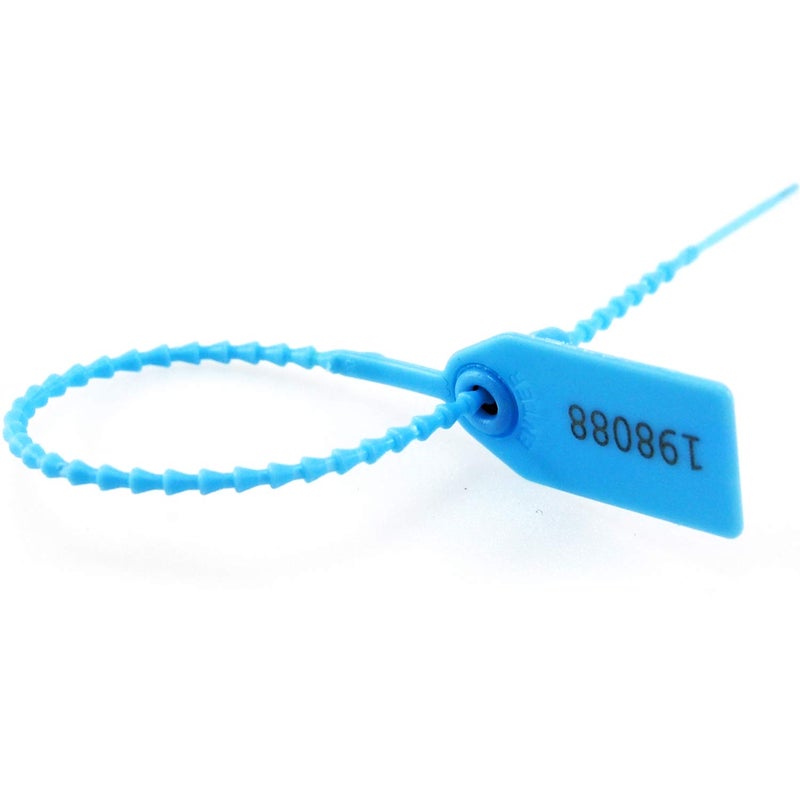 LeadSeals 1000 Numbered Plastic Tamper Seals, Zip Ties for Fire Extinguishers Pull Tite Security Tags Numbered Disposable Self-Locking Signage Tie 250mm Length (1000 PCS, Light Blue) - Image 4