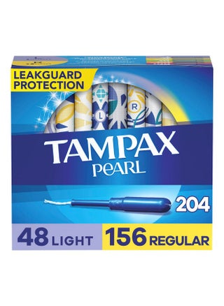 Pearl Tampons Multipack, Light/Regular Absorbency, With Leakguard Braid, Unscented, 34 Count X 6 Packs (204 Count Total) - pzsku/Z0E92A34C3DE9F593817EZ/45/_/1734182939/2f5907fe-1b0d-4205-aee7-2195bc59b10d
