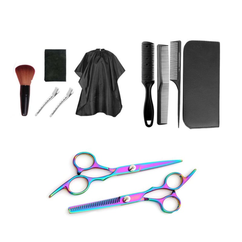 Stainless Steel Hair Cutting Scissors Set 2 Scissors 3 Combs Shawl Storage Bag - Corrosion Proof Sharp Blades For Wet Dry Hair - Durable Easy Grip Hairdressing Kit for Salon Home Use - Image 4