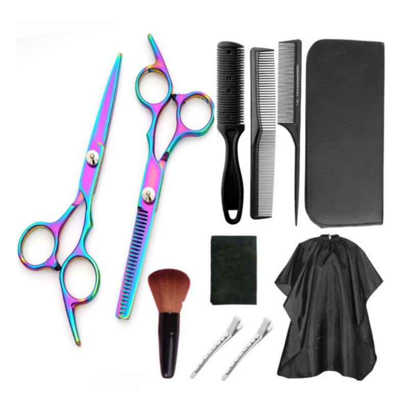 Stainless Steel Hair Cutting Scissors Set 2 Scissors 3 Combs Shawl Storage Bag - Corrosion Proof Sharp Blades For Wet Dry Hair - Durable Easy Grip Hairdressing Kit for Salon Home Use - Image 1