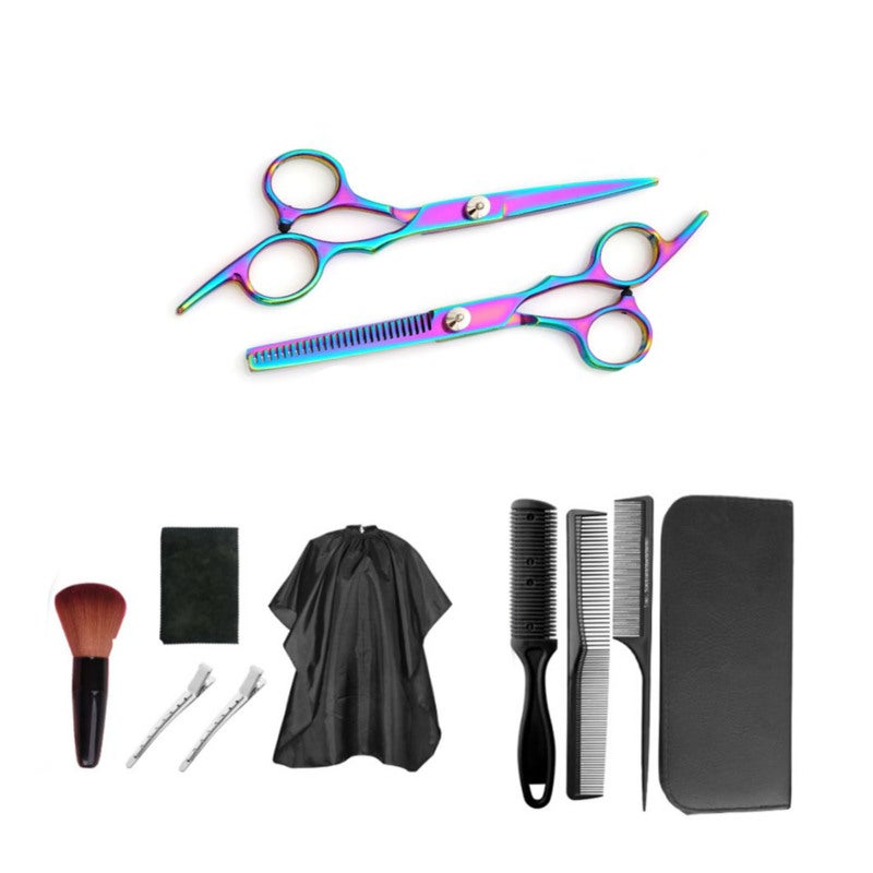 Stainless Steel Hair Cutting Scissors Set 2 Scissors 3 Combs Shawl Storage Bag - Corrosion Proof Sharp Blades For Wet Dry Hair - Durable Easy Grip Hairdressing Kit for Salon Home Use - Image 3