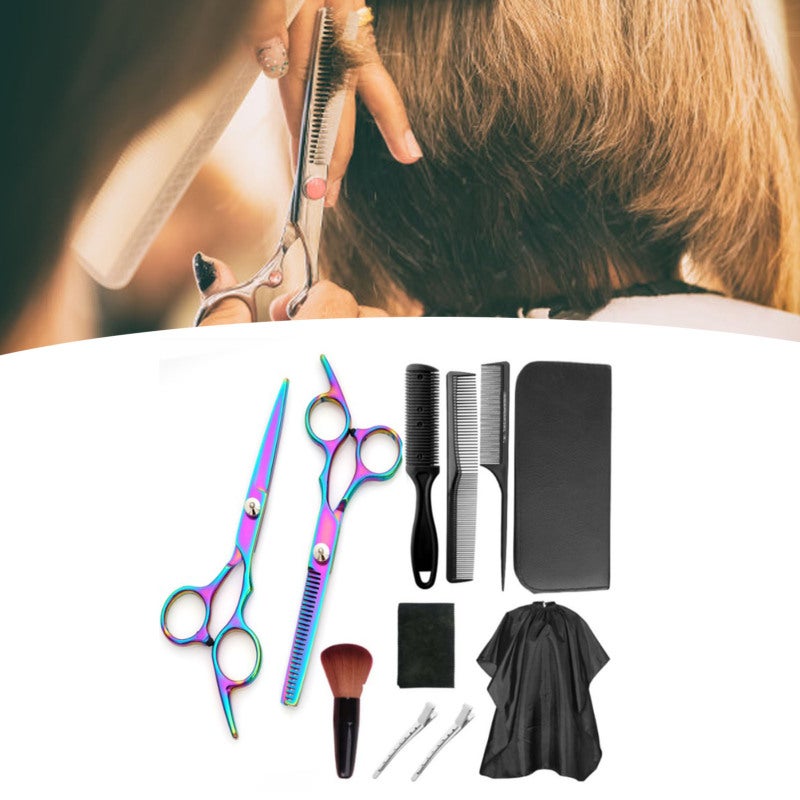Stainless Steel Hair Cutting Scissors Set 2 Scissors 3 Combs Shawl Storage Bag - Corrosion Proof Sharp Blades For Wet Dry Hair - Durable Easy Grip Hairdressing Kit for Salon Home Use - Image 5