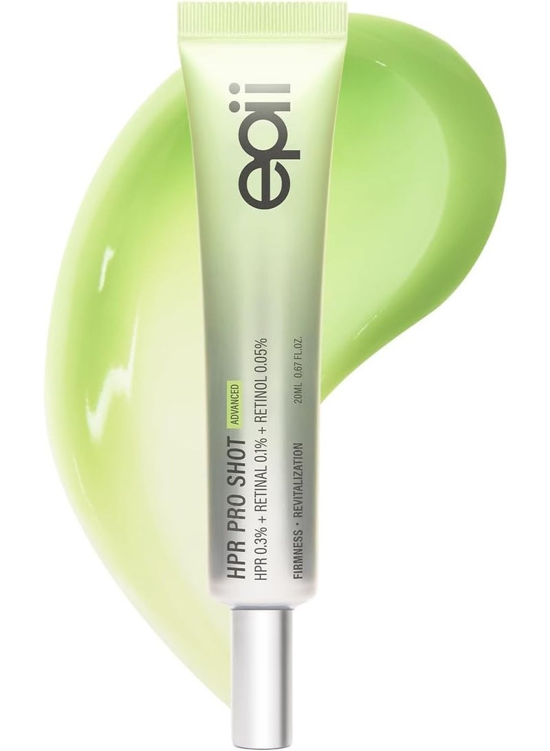 epii HPR PRO SHOT Triple Retinoid Firming Cream, 0.3% HPR, 0.1% Retinal, 0.05% Retinol, Korean Anti Aging Moisturizer for Fine Lines, Wrinkles, Texture & Firm-Looking Skin, 20mL - Image 1