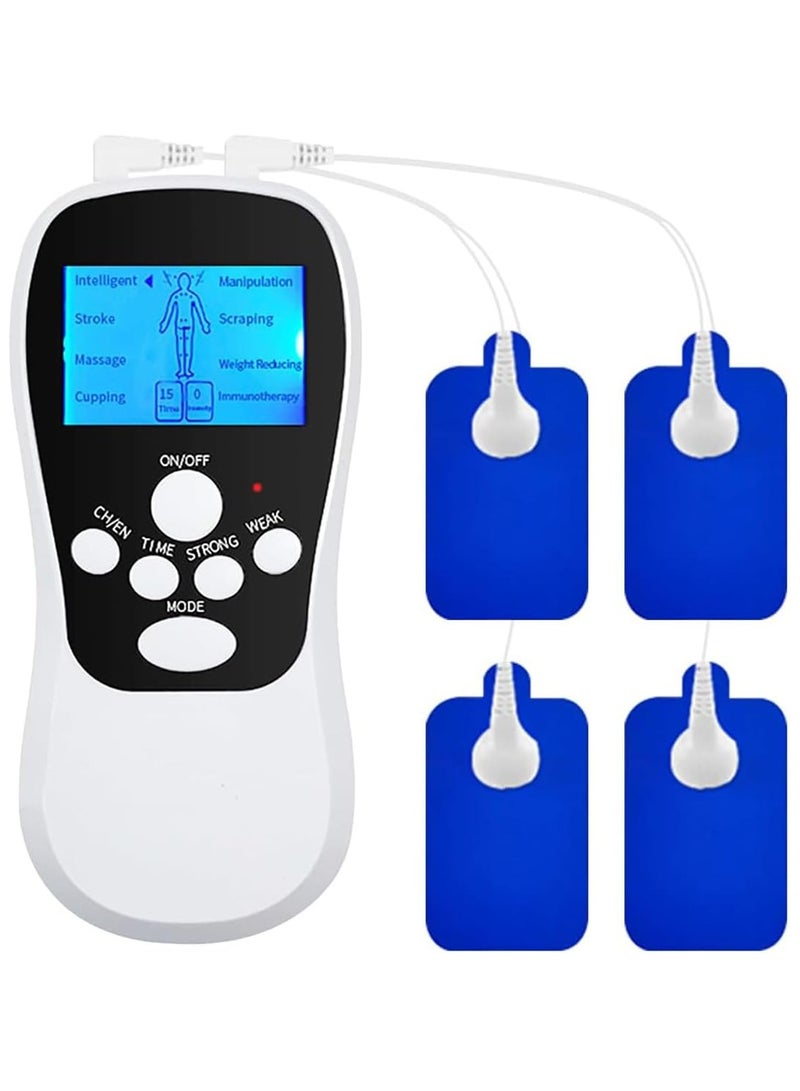 Generic TENS Machine Muscle Stimulator for Pain Relief, Rechargeable TENS Unit Muscle Stimulator, Body Acupuncture Massage Machine with 8 Massage Modes 4 Patches for Arthritis Sciatica  - Image 1