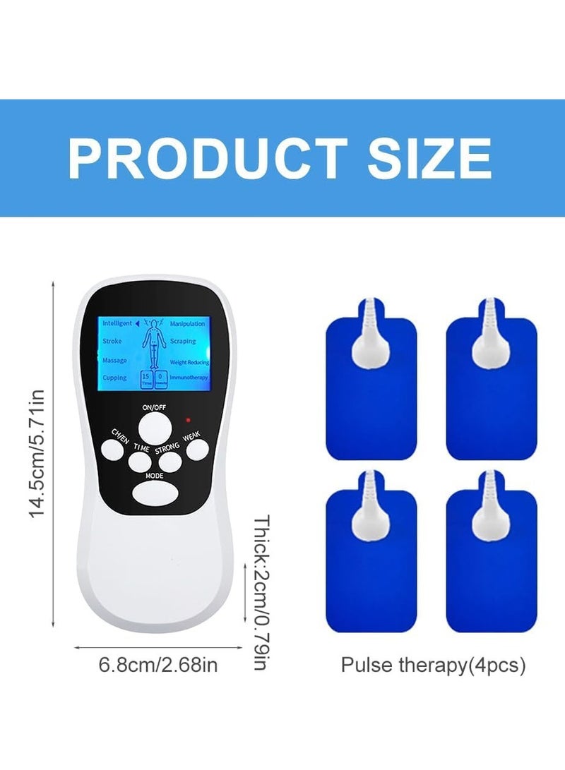 Generic TENS Machine Muscle Stimulator for Pain Relief, Rechargeable TENS Unit Muscle Stimulator, Body Acupuncture Massage Machine with 8 Massage Modes 4 Patches for Arthritis Sciatica  - Image 5