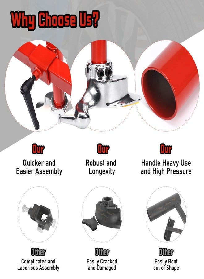 Atesilor Upgraded Manual Tire Changer Duck Head Kit with Centering Cone, Cast Steel Duck Head Tire Removal and Mounting Tool Fits Most Car Tires Changing - Image 2