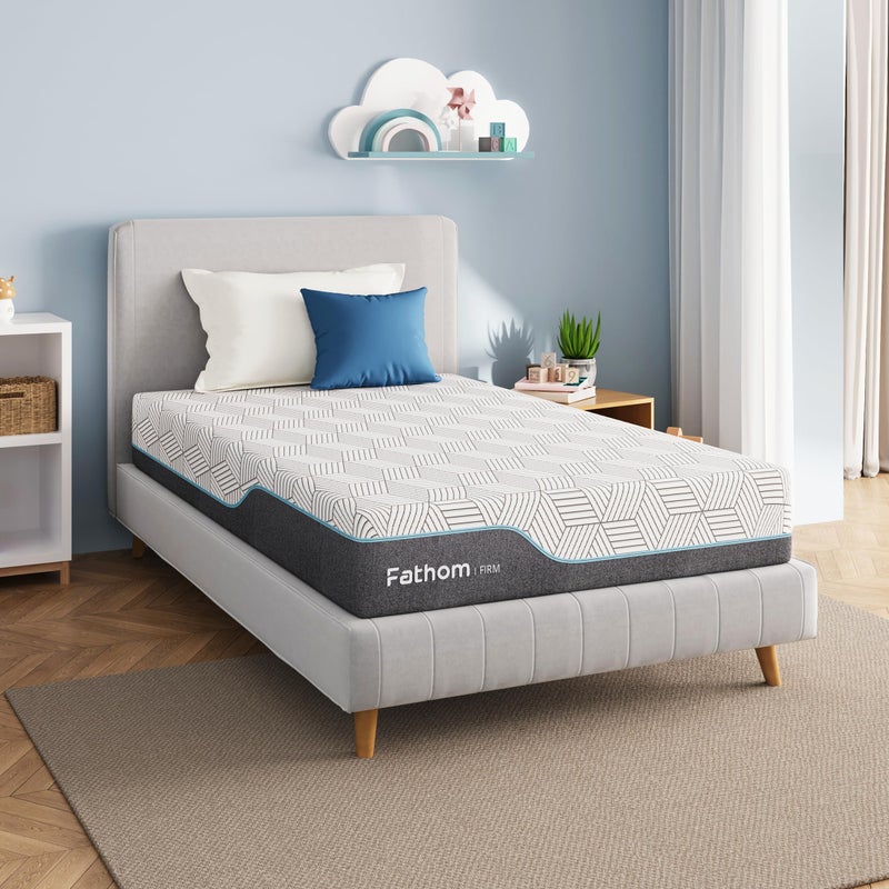 FATHOM Firm Twin Mattress 6 Inch Memory Foam Mattress Twin Size Bed in a Box for Back Pain Relief and Cool Sleep with Gel Foam and Removeable Fiberglass Free Cover, CertiPUR-US Certified - Image 1