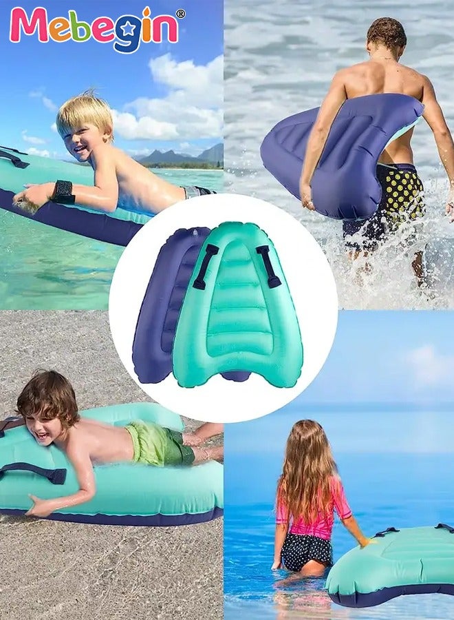 MEBEGIN Kids Inflatable Surf Board with Handles, Lightweight Inflatable Wave Rider, Portable Surfboard with Anti-skid Design, Safe Swimming Aid Mat for Beach, Surfing and Other Water Activities, 0.32kg - Image 1