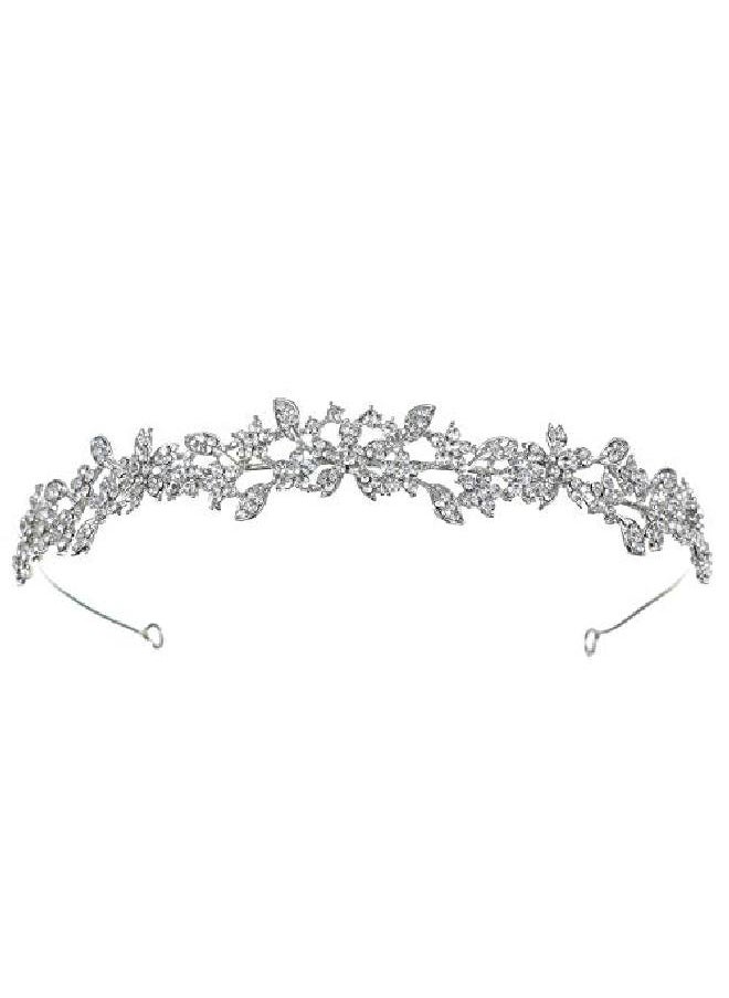 SAMKY Floral Rhinestone Crystal Prom Wedding Headband Tiara T1077  - Image 2