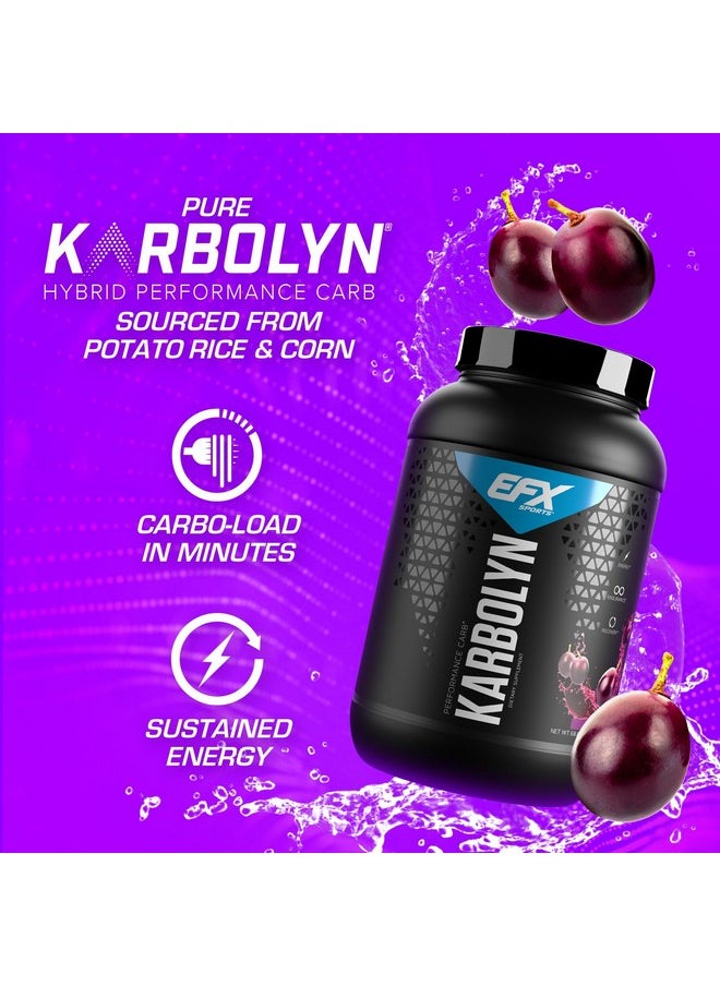 EFX SPORTS - EFX Sports Karbolyn Fuel | Fast-Absorbing Carbohydrate Powder | Carb Load, Sustained Energy, Quick Recovery | Stimulant Free | 37 Servings (Grape) - Image 1