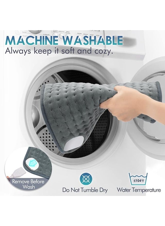 وسادة تدفئة كهربائية 12"x24" – ترمين قابل للتعديل – لتخفيف ألم الرقبة والكتفين والظهر – عملي وسهل الاستخدام - Image 3