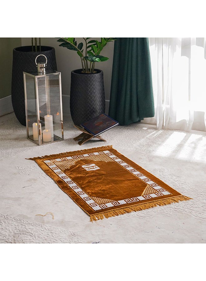 DANUBE HOME Danube Home Janamaz Mats - Gold - 69x107 cm | Polyester Prayer Mat For Prayer Room  - Image 5