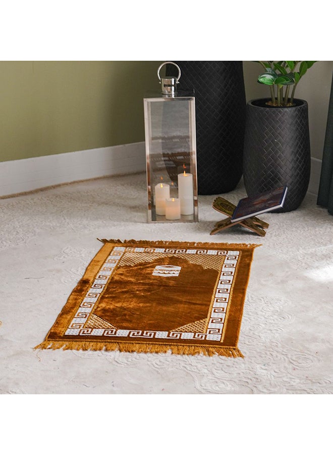 DANUBE HOME Danube Home Janamaz Mats - Gold - 69x107 cm | Polyester Prayer Mat For Prayer Room  - Image 4