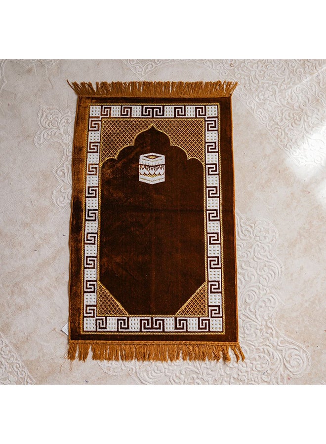 DANUBE HOME Danube Home Janamaz Mats - Gold - 69x107 cm | Polyester Prayer Mat For Prayer Room  - Image 1