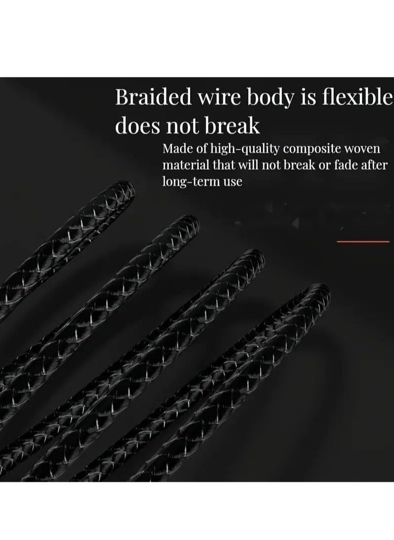 "3-in-1 Multi Charger Cable – 1.2M Fast Charging Nylon Braided Cord"
