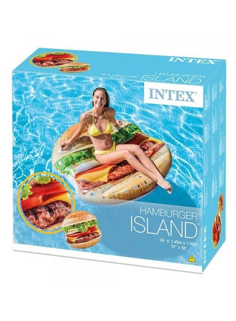 INTEX Intex - Inflatable Hamburger Matt 145 x 142 cm - 58780 - Image 1