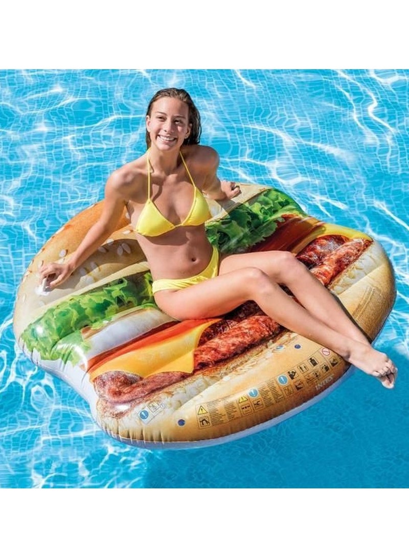 INTEX Intex - Inflatable Hamburger Matt 145 x 142 cm - 58780 - Image 2