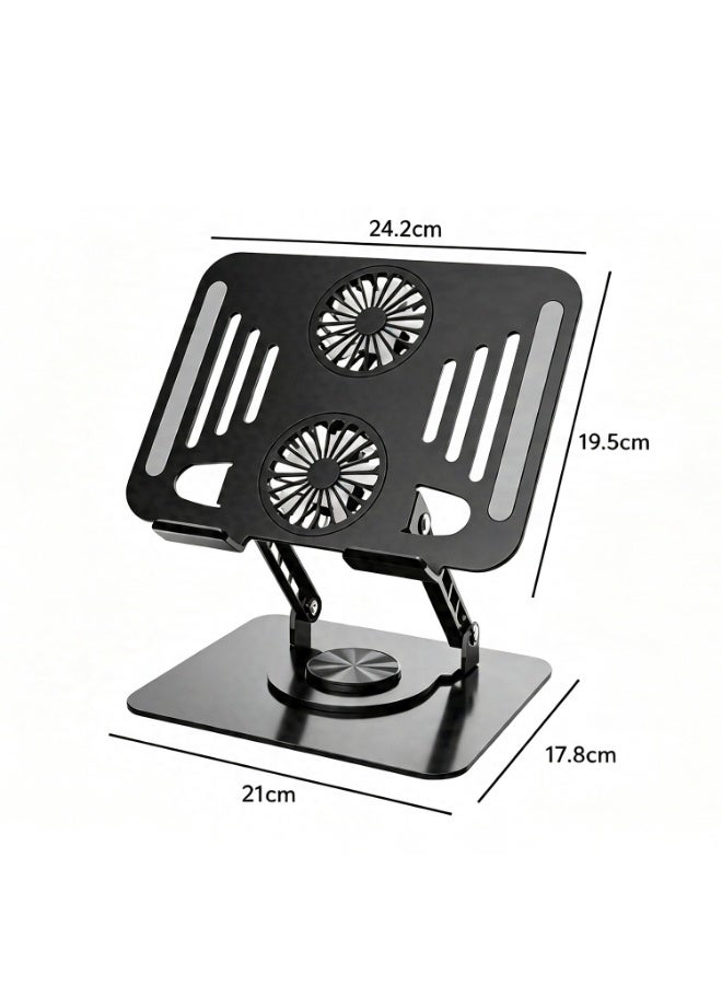 Adjustable Laptop Stand for Desk - Foldable & Portable Laptop Riser with Ventilated Cooling, Ergonomic Design for MacBook Pro/Air, Dell, HP, Sony, Notebooks - Lightweight, Durable & Space-Saving.Includes a cooling mouse pad - Image 2