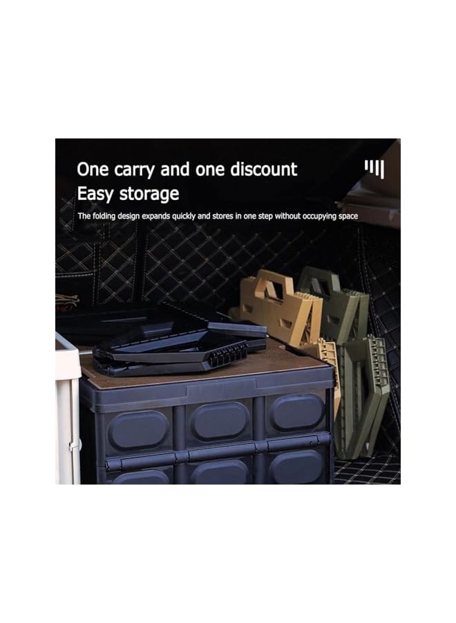 promass Folding Collapsible Stool Camping Stool Foldable Stool Premium Heavy Duty Plastic Portable Chairs for Adults Fishing Hiking Outdoor Gardening Lightweight Non-Slip Stool (Black) - Image 3