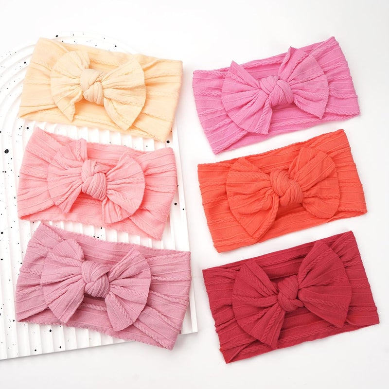 CÉLLOT Super Stretchy Soft Knot Headbands with Hair Bows Head Wrap Hair Accessories For Newborn Baby Girls Infant Toddlers Kids - Image 5
