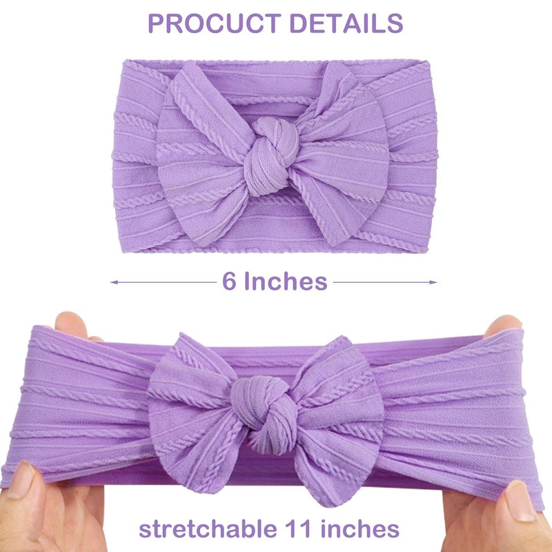 CÉLLOT Super Stretchy Soft Knot Headbands with Hair Bows Head Wrap Hair Accessories For Newborn Baby Girls Infant Toddlers Kids - Image 2