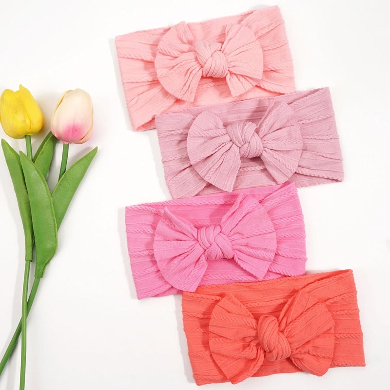CÉLLOT Super Stretchy Soft Knot Headbands with Hair Bows Head Wrap Hair Accessories For Newborn Baby Girls Infant Toddlers Kids - Image 4