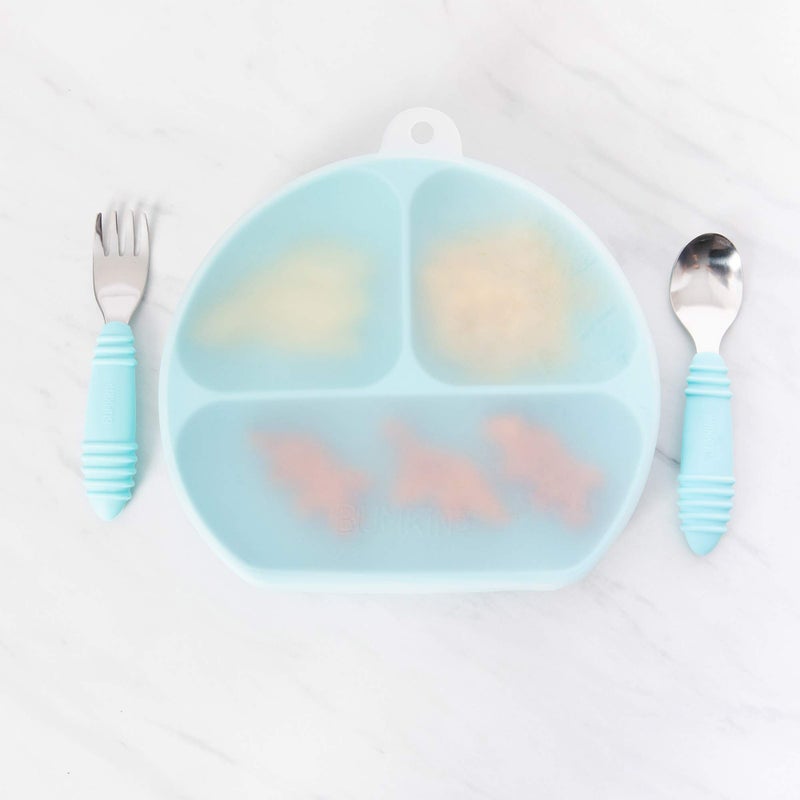 Bumkins Toddler and Baby Suction Plate, Divided Grip Dish Cover for Babies and Kids, Baby Led Weaning, Feeding Supplies, Store and Label Leftovers, Food Prep Portions, Fits Bumkins Large Tray - Image 2