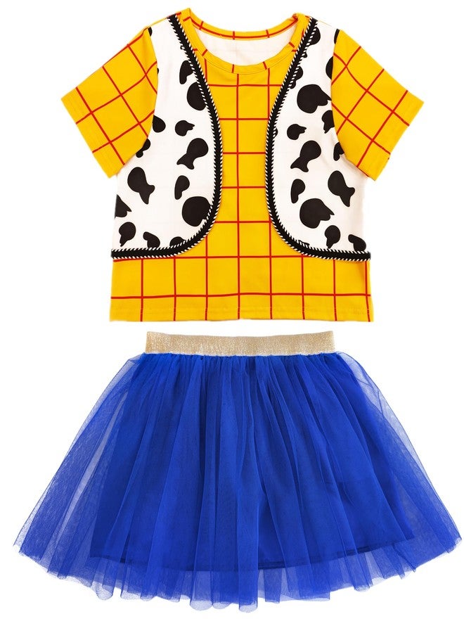 Axaxa Jessie Costume for Girls Cowgirls Dress Birthday Party Halloween Cosplay Outfit 4Y - Image 1