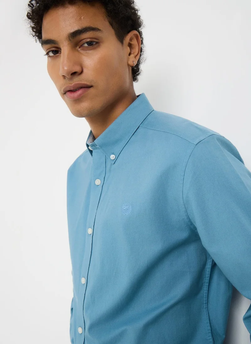 Matalan Blue Oxford Plain Shirt