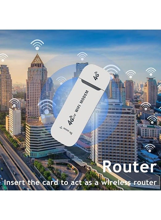 Portable USB Wifi Adapter, 4G USB Modem WiFi Router USB Adapter 150Mbps with SIM Card Slot Car Hotspot Pocket Mobile WiFi - Image 3