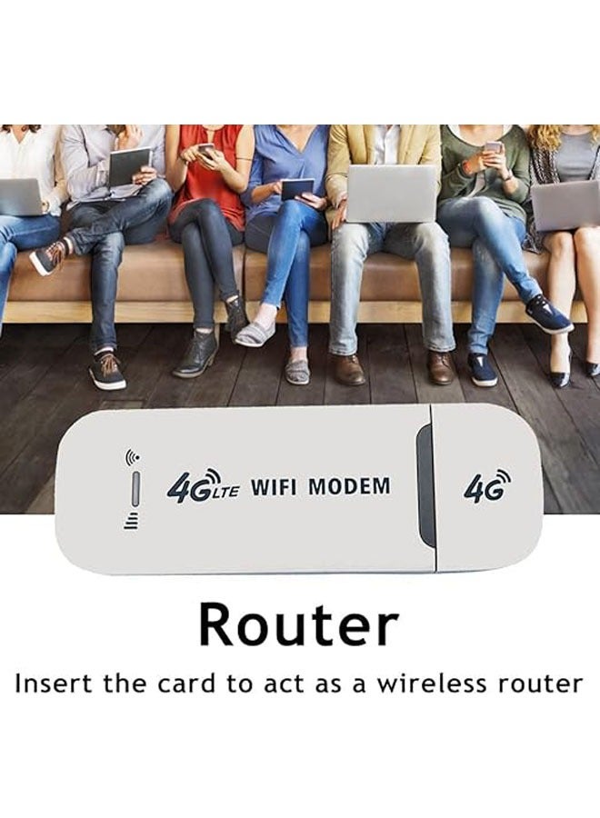Portable USB Wifi Adapter, 4G USB Modem WiFi Router USB Adapter 150Mbps with SIM Card Slot Car Hotspot Pocket Mobile WiFi - Image 2